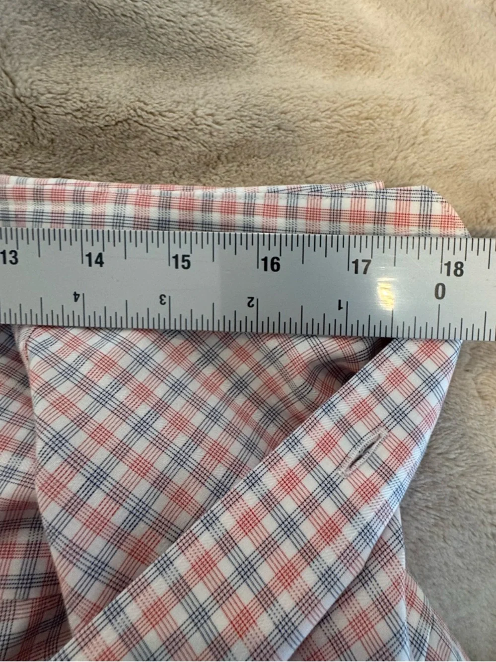 Banana Republic Dress Shirt Grant Fit Non Iron Mens Large Pink Blue Check
